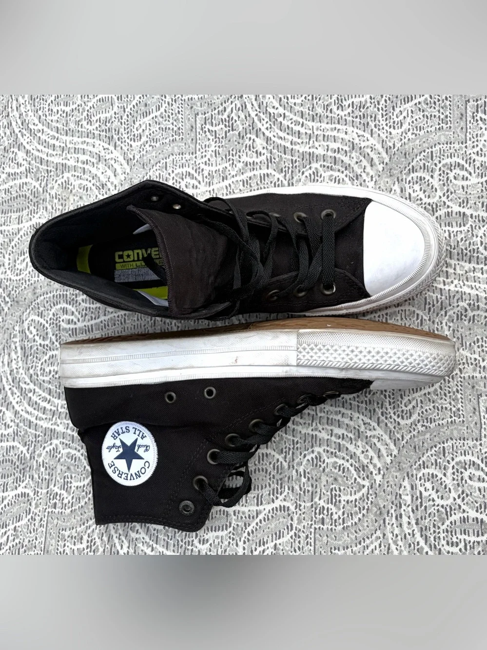 Converse Black Canvas Low-Top Sneakers with White Toe Cap